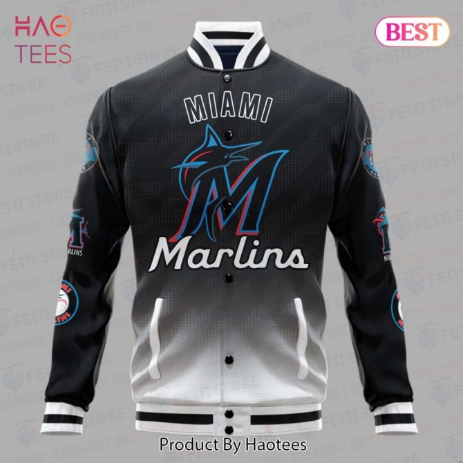 Miami Marlins Retro Varsity Jacket - Stylish Mlb Fan Gear By Haotees - Image 2