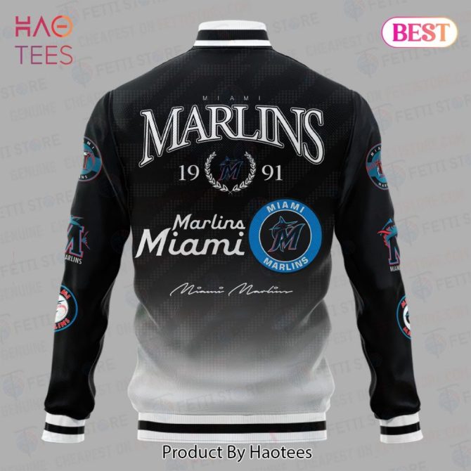 Miami Marlins Retro Varsity Jacket - Stylish Mlb Fan Gear By Haotees - Image 3