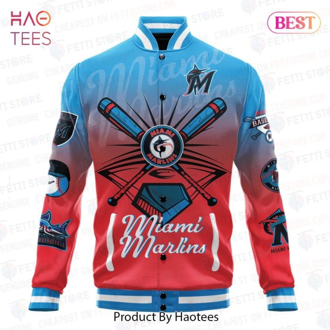 Miami Marlins Baseball Jacket By Haotees - Bold & Stylish Fan Gear For All Seasons - Image 2