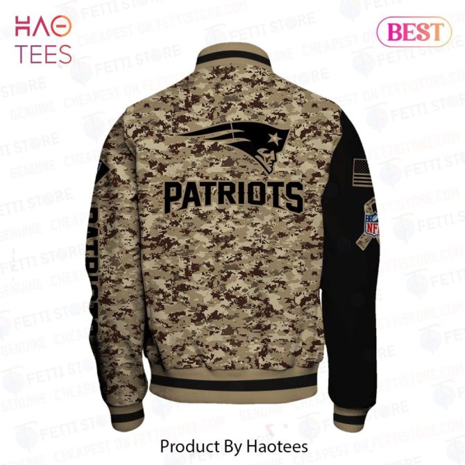 Limited Edition Camouflage Patriots Varsity Jacket - Stylish Nfl Fan Gear - Image 3