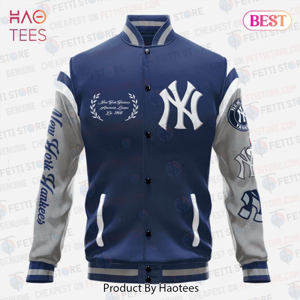 Official New York Yankees Varsity Jacket - Premium Baseball Fan Apparel By Haotees - Image 2