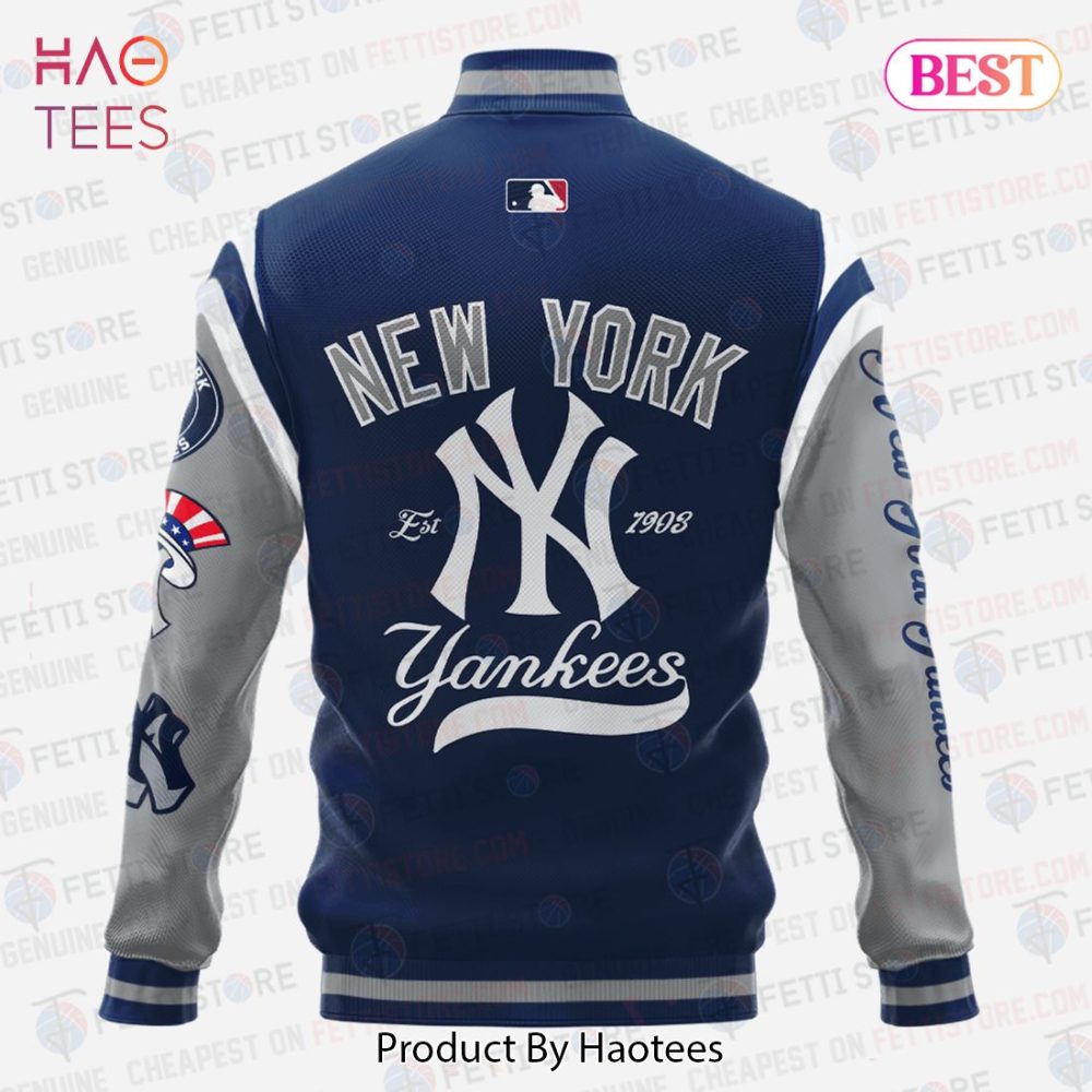 Official New York Yankees Varsity Jacket - Premium Baseball Fan Apparel By Haotees - Image 3