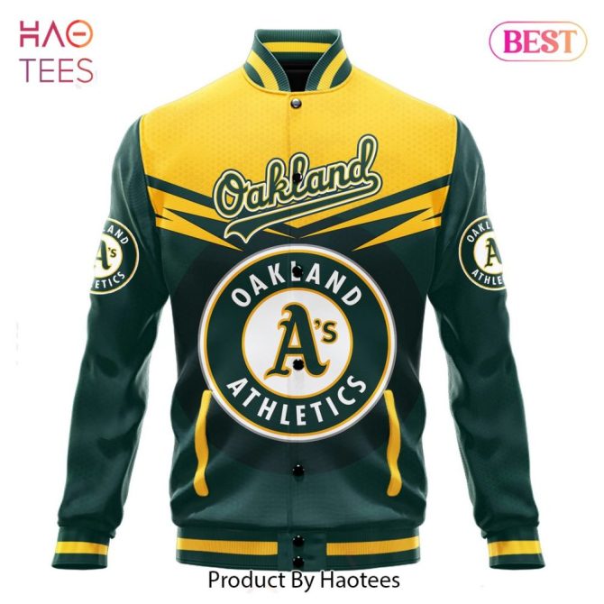 Oakland Athletics Varsity Jacket - Stylish Fan Gear For Ultimate Comfort By Haotees - Image 2