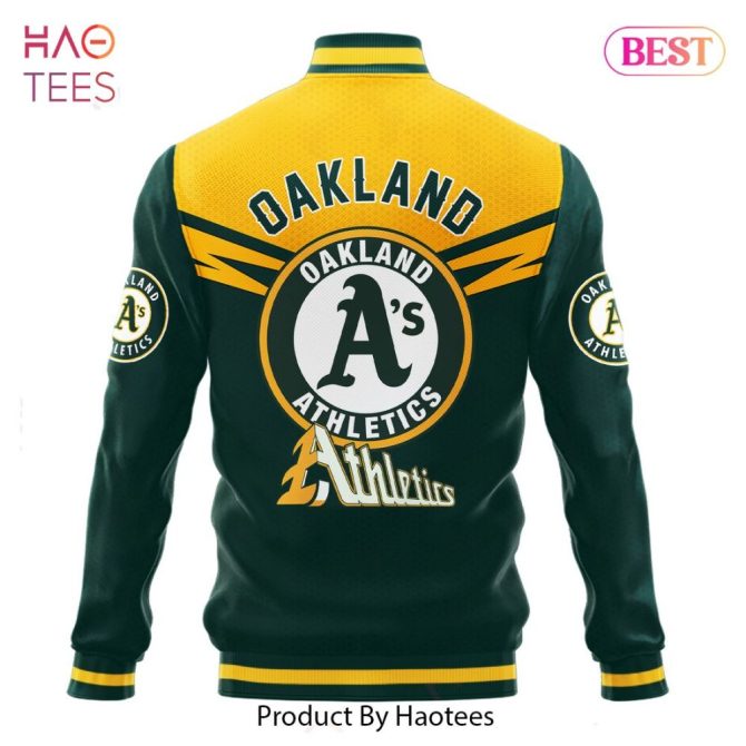 Oakland Athletics Varsity Jacket - Stylish Fan Gear For Ultimate Comfort By Haotees - Image 3
