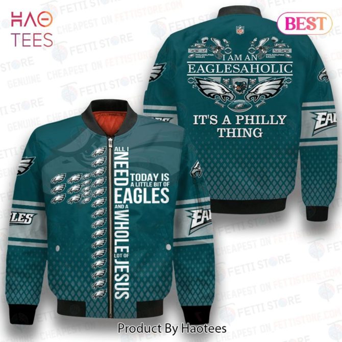 Limited Philadelphia Eagles Nfl Design Bomber Jacket