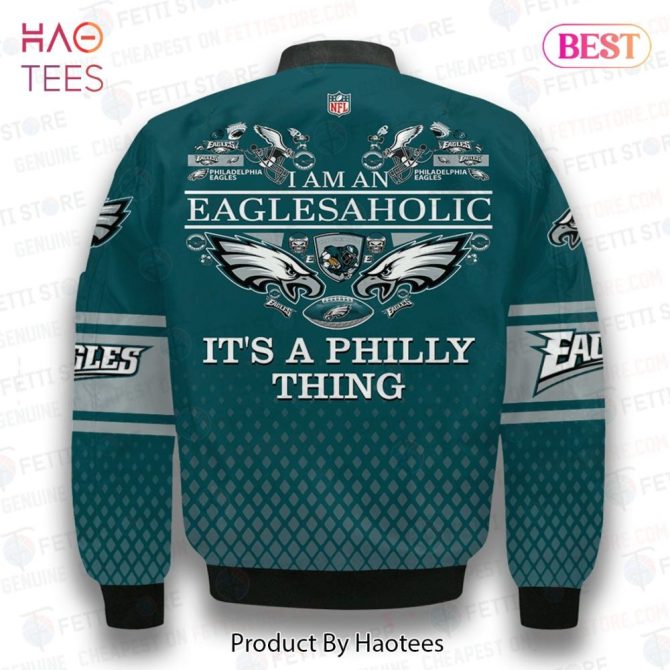Limited Philadelphia Eagles Nfl Design Bomber Jacket - Image 3