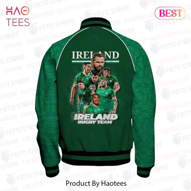 Ireland Rugby Jacket - World Cup 2023 Green Bomber - 'Ruck Me I'M Irish' Design - Image 3