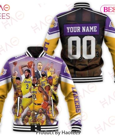 Custom Lakers Basketball Jacket – Personalized Name & Number – Perfect Gift For Fans!