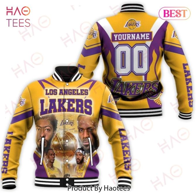 Custom Los Angeles Lakers Bomber Jacket – Personalized Name & Number, Iconic Design