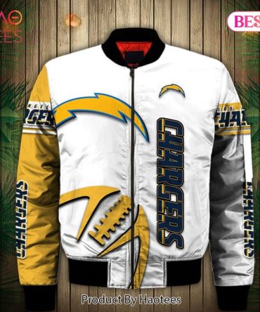 New Fashion   Los Angeles Chargers Bomber Jacket Graphic Balls Gift For Fans