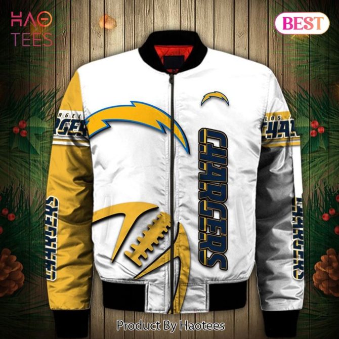 New Fashion   Los Angeles Chargers Bomber Jacket Graphic Balls Gift For Fans