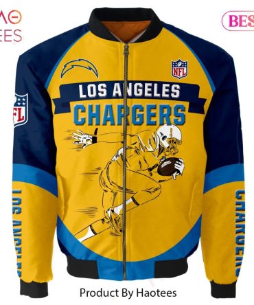 New Fashion   Los Angeles Chargers Bomber Jacket Graphic Running Men Gift For Fans