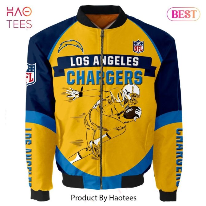 New Fashion   Los Angeles Chargers Bomber Jacket Graphic Running Men Gift For Fans