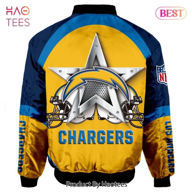New Fashion   Los Angeles Chargers Bomber Jacket Graphic Running Men Gift For Fans - Image 2