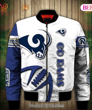 New Fashion   Los Angeles Rams Bomber Jacket Graphic Balls Gift For Fans