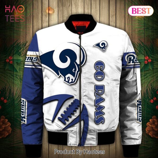 New Fashion   Los Angeles Rams Bomber Jacket Graphic Balls Gift For Fans