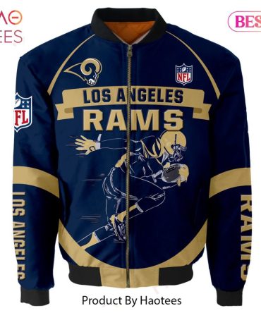 New Fashion   Los Angeles Rams Bomber Jacket Graphic Running Men Gift For Fans