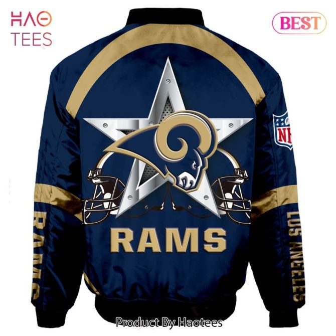 New Fashion   Los Angeles Rams Bomber Jacket Graphic Running Men Gift For Fans - Image 2