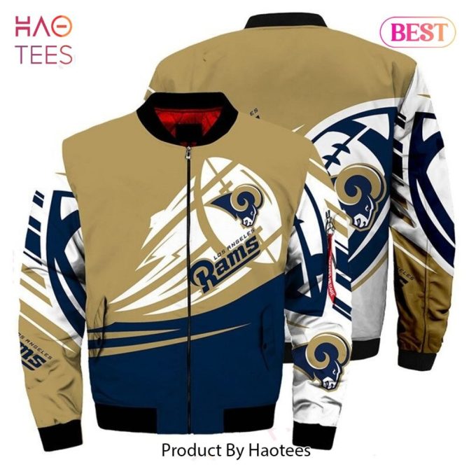 New Fashion   Los Angeles Rams Bomber Jacket Graphic Ultra-Balls