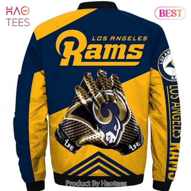 New Fashion   Los Angeles Rams Bomber Jacket Style Winter Coat Gift For Men - Image 4