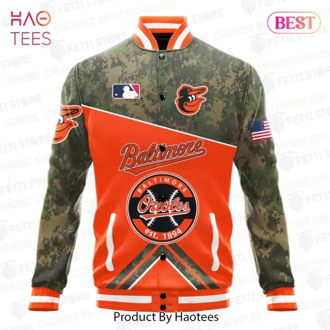 Bold Baltimore Orioles Camo Varsity Jacket – Ultimate Fan Gear! - Image 2