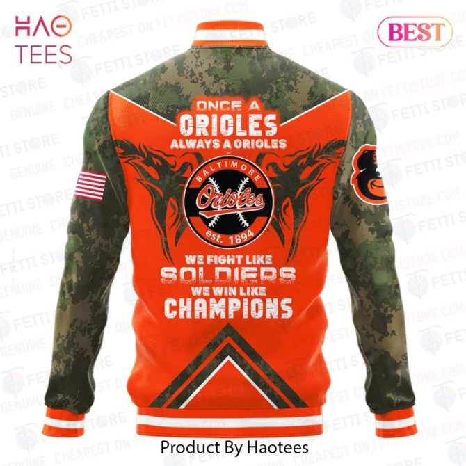 Bold Baltimore Orioles Camo Varsity Jacket – Ultimate Fan Gear! - Image 3