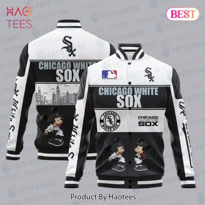 Chicago White Sox Baseball Jacket - Stylish Black & White Bomber For Fans