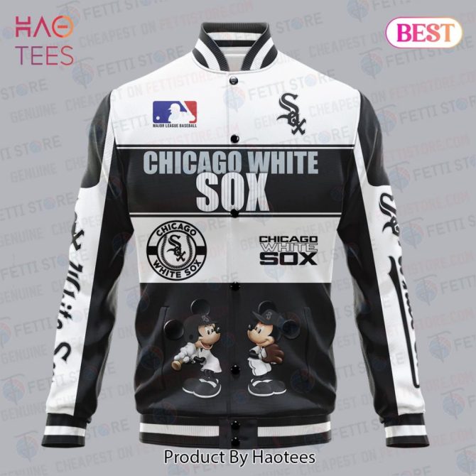 Chicago White Sox Baseball Jacket - Stylish Black & White Bomber For Fans - Image 2