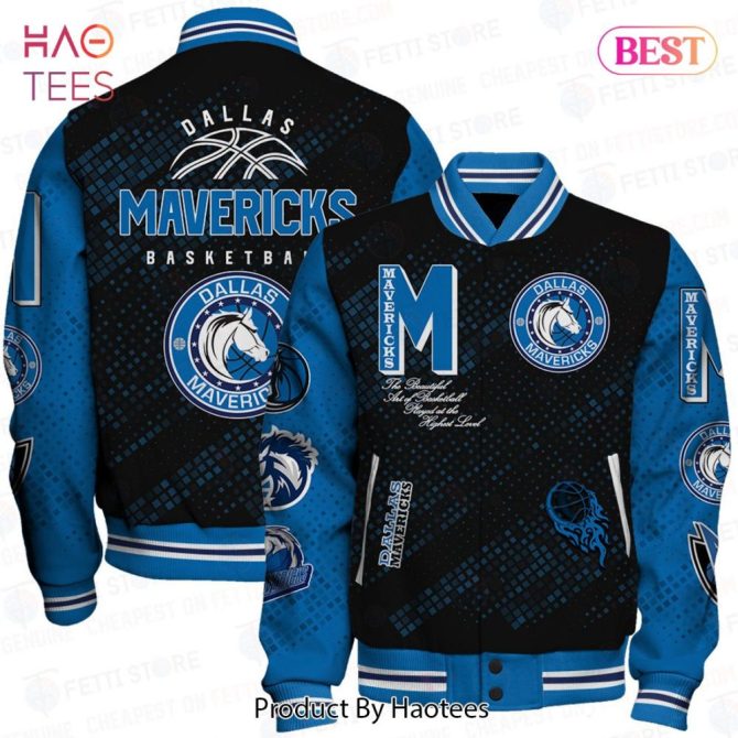Dallas Mavericks Basketball Varsity Jacket - Stylish Blue & Black Fan Gear