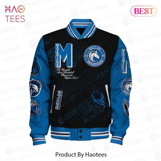 Dallas Mavericks Basketball Varsity Jacket - Stylish Blue & Black Fan Gear - Image 2