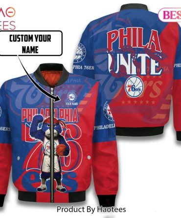 Luxury Franklin The Dog Philadelphia 76Ers Pattern Personalized Name 3D Bomber Jacket Gift For Fan