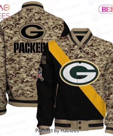 Green Bay Packers Camo Varsity Jacket - Nfl Fan Gear, Limited Edition, Unisex Fashion