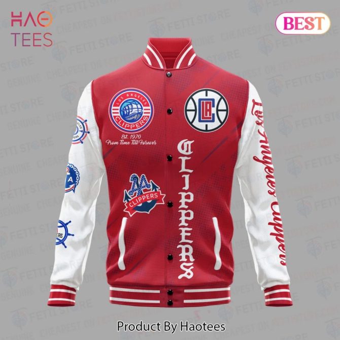 La Clippers Varsity Jacket - Stylish Red & White Fan Gear By Haotees - Image 2