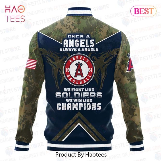 Angels Baseball Camo Bomber Jacket - Stylish & Durable Team Gear For Champions - Image 3