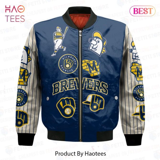 Luxury Milwaukee Brewersmajor League Baseball   Unisex Aop Bomber Jacket - Image 2
