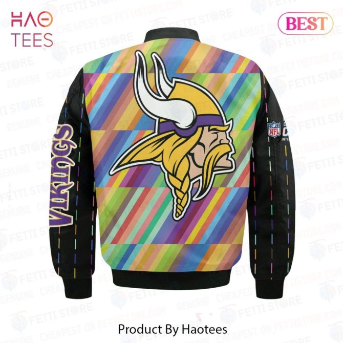 Luxury Minnesota Vikingsnational Football League Aop Bomber Jacket - Image 3