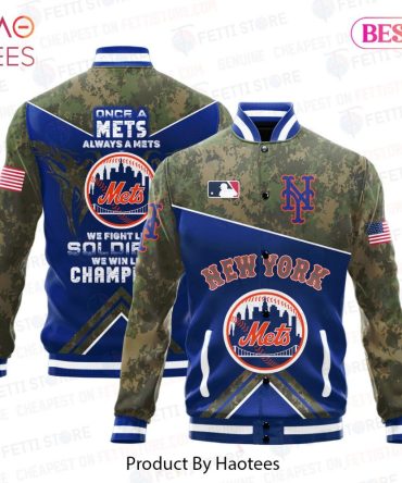 Ny Mets Camo Varsity Jacket - Limited Edition Fan Gear By Haotees