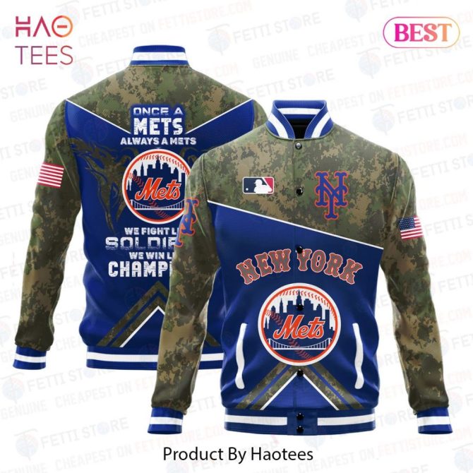 Ny Mets Camouflage Varsity Jacket - Bold Team Spirit & Style For Fans