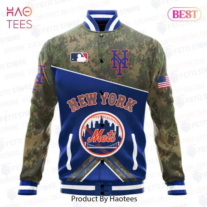 Ny Mets Camouflage Varsity Jacket - Bold Team Spirit & Style For Fans - Image 2