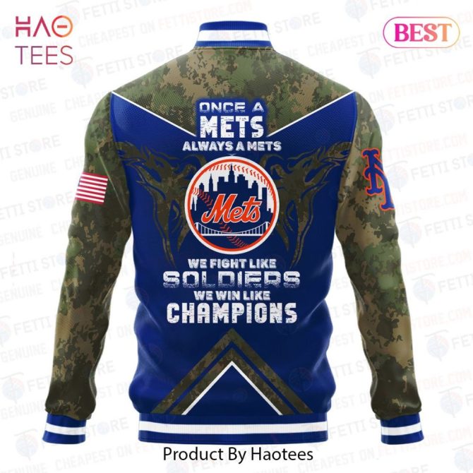 Ny Mets Camouflage Varsity Jacket - Bold Team Spirit & Style For Fans - Image 3