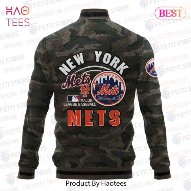 New York Mets Camo Varsity Jacket - Stylish Mlb Fan Gear For Men - Image 3
