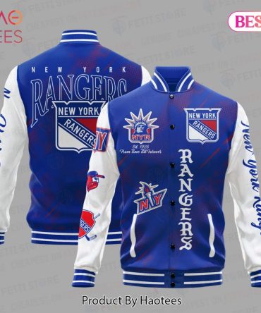 New York Rangers Varsity Jacket - Stylish, Warm & Perfect For Fans!