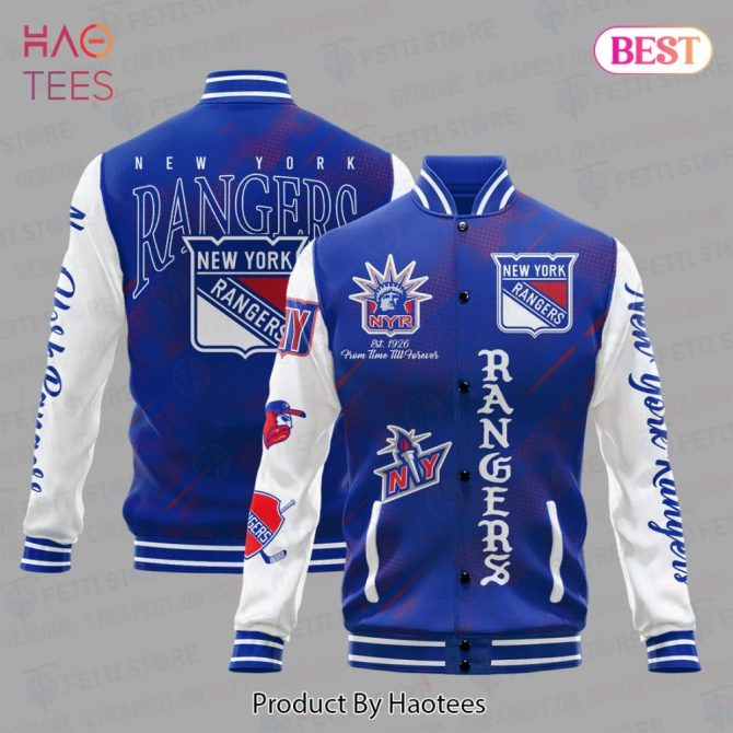 New York Rangers Varsity Jacket - Stylish, Warm & Perfect For Fans!