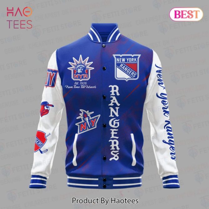 New York Rangers Varsity Jacket - Stylish, Warm & Perfect For Fans! - Image 2