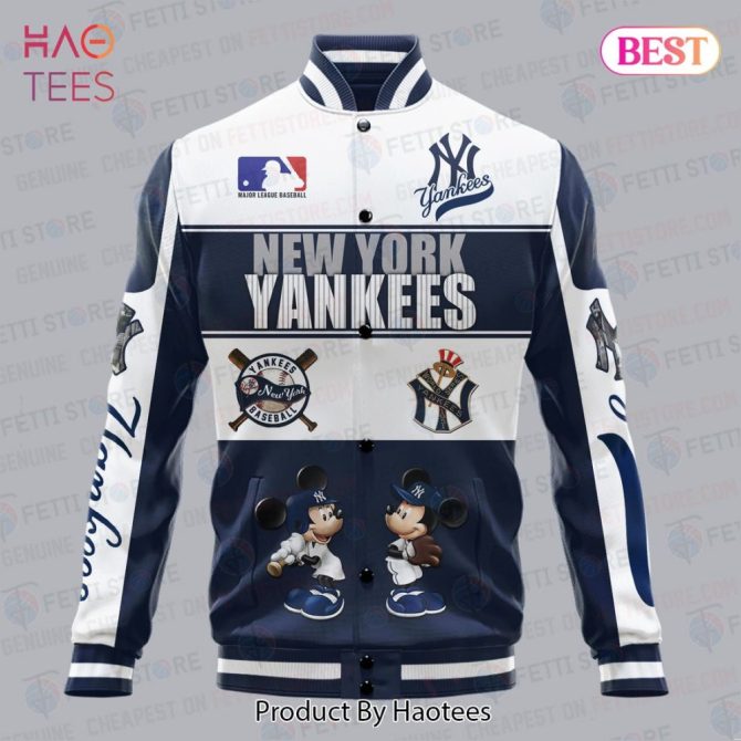 New York Yankees Varsity Jacket With Iconic Cartoon Design - Mlb Fan Essential - Image 2