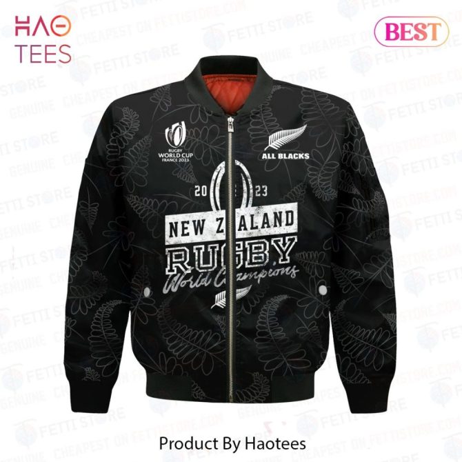 Luxury New Zealand All Blacks Rugby World Cup   New Design Bomber Jacket - Image 2