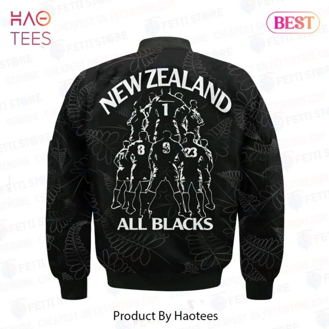 Luxury New Zealand All Blacks Rugby World Cup   New Design Bomber Jacket - Image 3