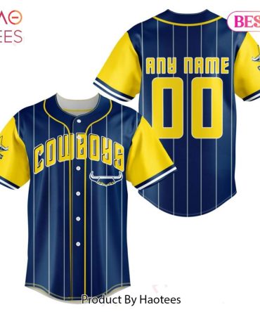 Customizable Cowboys Jersey - Personalized Name & Number - Blue/Yellow - Perfect Gift!