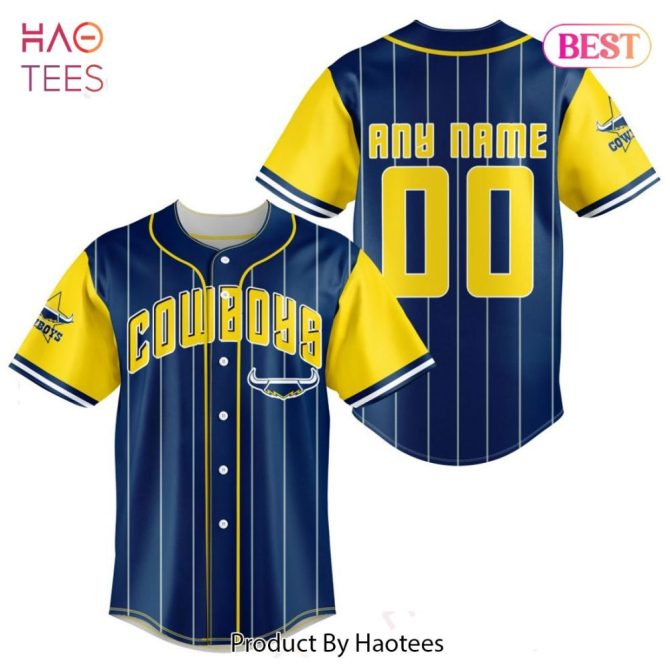 Customizable Cowboys Jersey - Personalized Name & Number - Blue/Yellow - Perfect Gift!