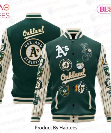 Oakland Athletics Varsity Jacket - Premium Green & White Baseball Fan Apparel